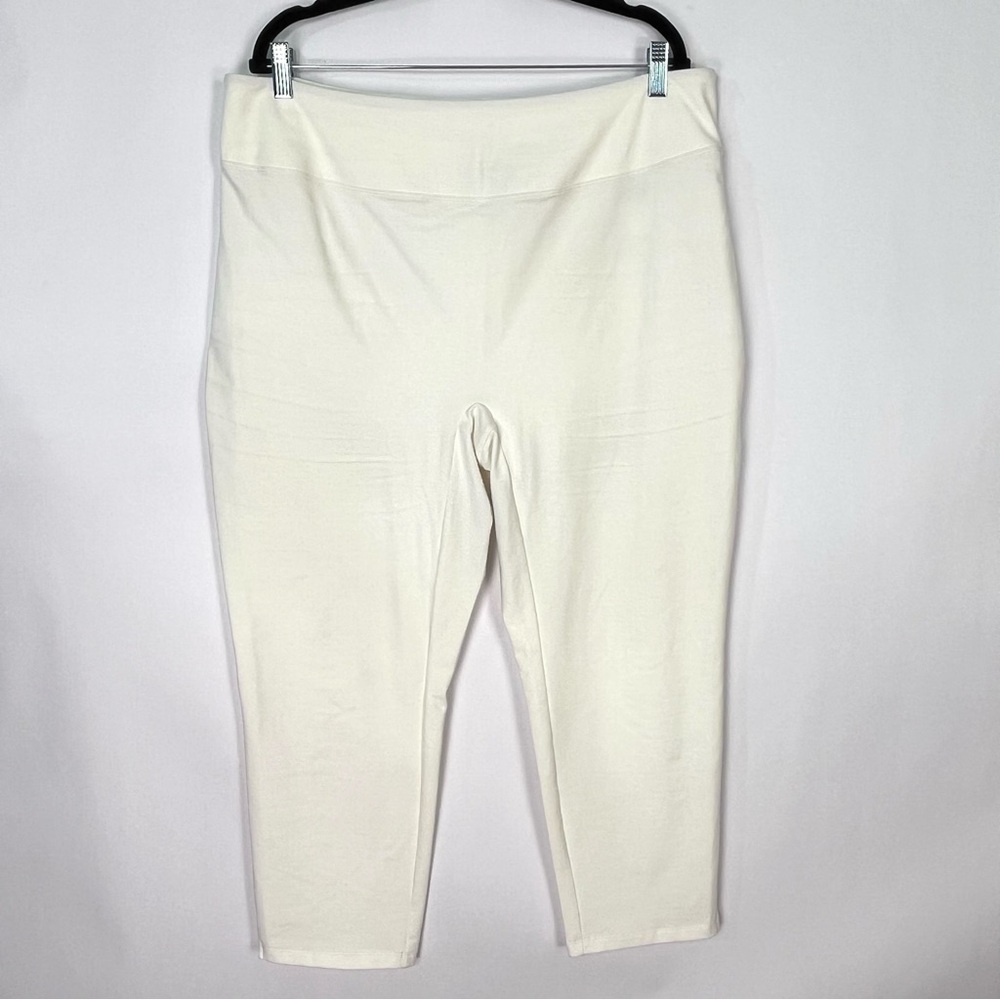 Women with Control Renee Greenstein White Cropped Capri Pants Sz XL Petite